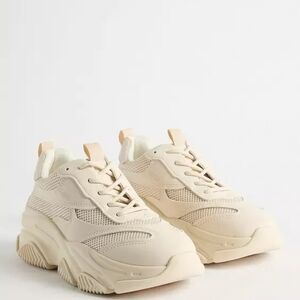 Torrid Cream Chunky Sneakers with Suede and Mesh